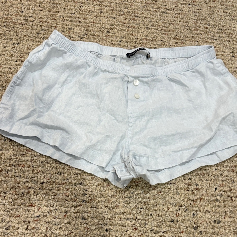 Brandy Melville Women’s Light blue Linen Shorts